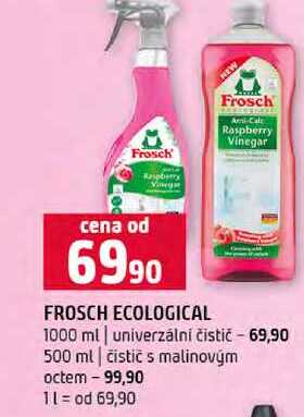 FROSCH ECOLOGICAL 1000 ml univerzální čistič 500 ml čistič s malinovým octem 