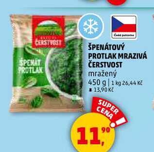 ŠPENÁTOVÝ PROTLAK MRAZIVÁ ČERSTVOST, 450 g