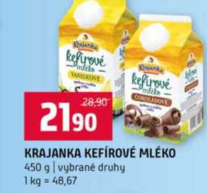 KRAJANKA KEFÍROVÉ MLÉKO 450 g vybrané druhy