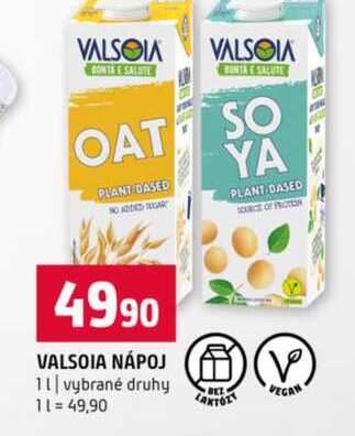 VALSOIA NÁPOJ 1l vybrané druhy