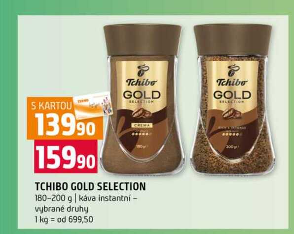 TCHIBO GOLD SELECTION 180-200 g káva instantní vybrané druhy