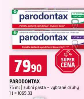 PARODONTAX 75 ml zubní pasta vybrané druhy 