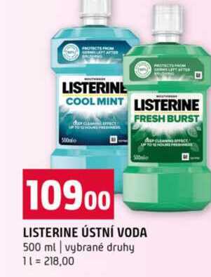 LISTERINE ÚSTNÍ VODA 500 ml vybrané druhy 
