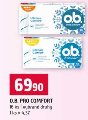 0.B. PRO COMFORT 16 ks vybrané druhy