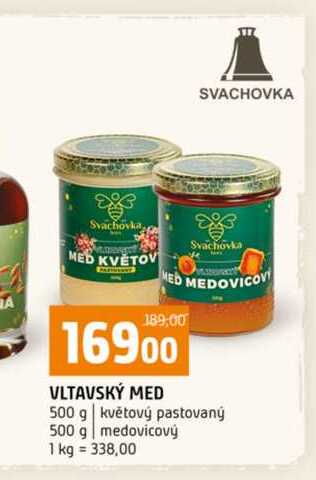 VLTAVSKÝ MED 500 g květový pastovaný 500 g medovicový