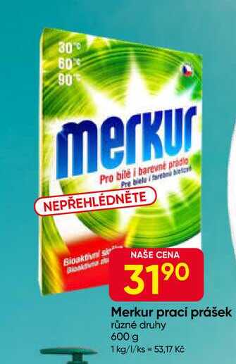 Merkur prací prášek různé druhy 600 g 