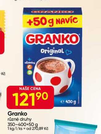 Granko různé druhy 350-400+50 g