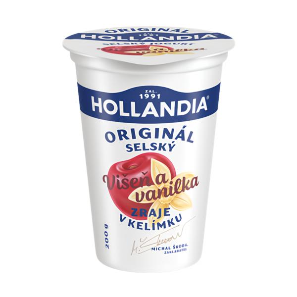 Hollandia Jogurt selský, višeň a vanilkou