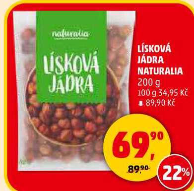 LÍSKOVÁ JÁDRA NATURALIA, 200 g