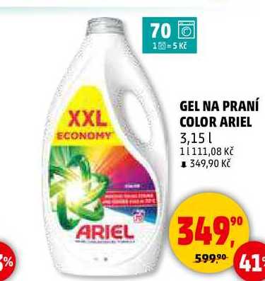 GEL NA PRANÍ COLOR ARIEL, 3,15 l