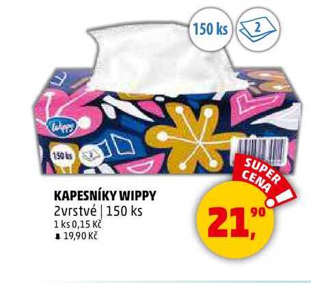 KAPESNÍKY WIPPY, 150 ks