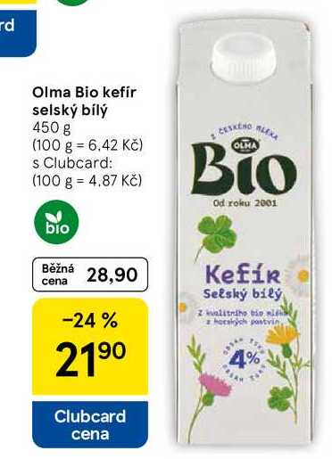Olma Bio kefír selský bílý, 450 g