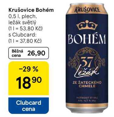 Krušovice Bohém, 0.5 l, plech 