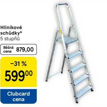 Hliníkové schůdky, 5 stupňů