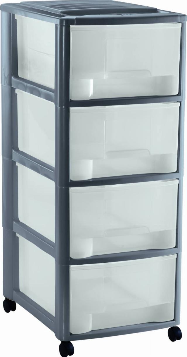 Regál se 4 zásuvkami rozměry: 27 x 36 x 68,5 cm