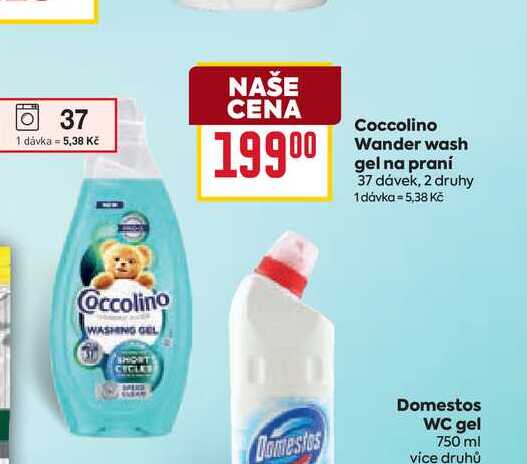 Coccolino Wander wash gel na praní 37 dávek