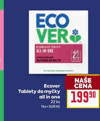 Ecover Tablety do myčky all in one 22 ks 