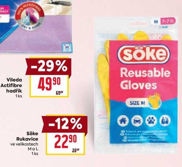 Söke Rukavice ve velikostech M a L 1 ks