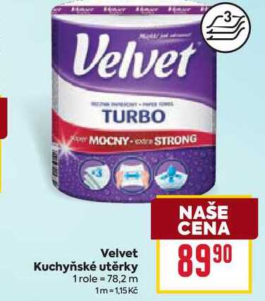 Velvet Kuchyňské utěrky 1 role 