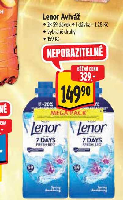 Lenor Aviváž 2× 59 dávek