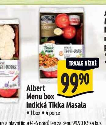  Albert Menu box  Indická Tikka Masala 1 box 