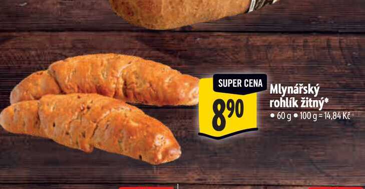 Mlynářský rohlík žitný 60 g