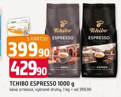 TCHIBO ESPRESSO 1000 g káva zrnková, vybrané druhy