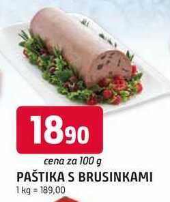 PAŠTIKA S BRUSINKAMI 100 g