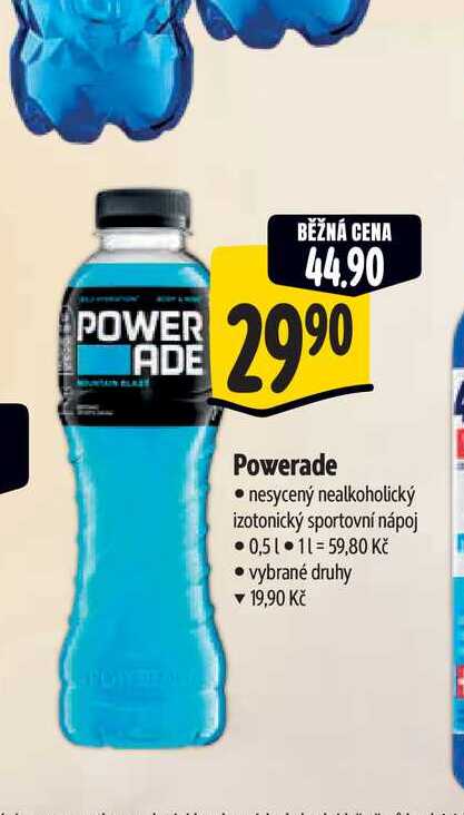   Powerade nesycený nealkoholický izotonický sportovní nápoj 0,5 l