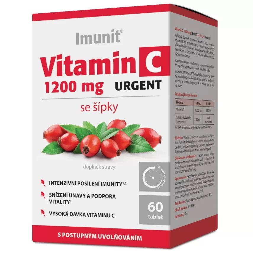 Vitamin C 1200 mg Urgent se šípky Imunit 60 tablet