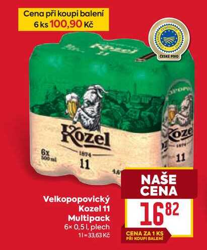 Velkopopovický Kozel 11 Multipack 6x 0,51, plech