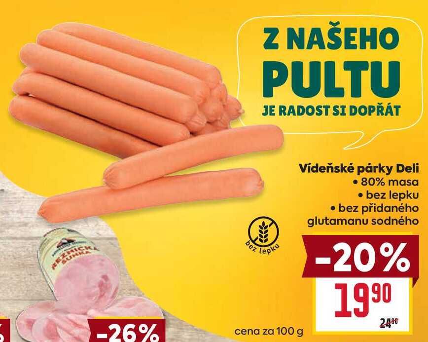 Vídeňské párky Deli 100g