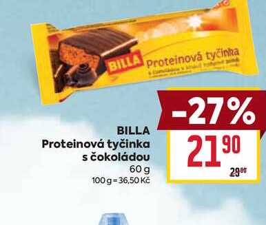 BILLA Proteinová tyčinka s čokoládou 60 g