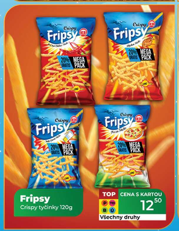 Fripsy Crispy tyčinky 120g 