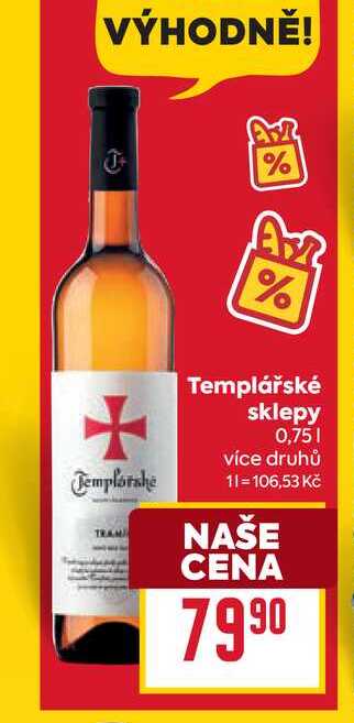 Templářské sklepy 0,75l