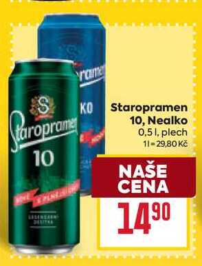 Staropramen 10 0,51, plech 