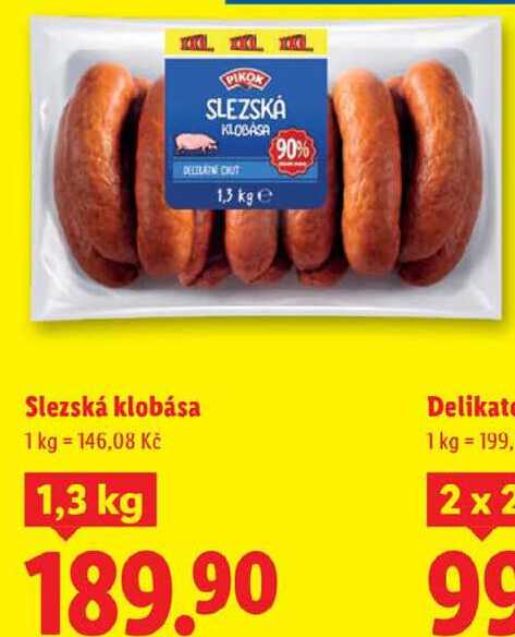 Slezská klobása, 1,3 kg