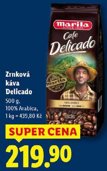 Zrnková káva Delicado, 500 g