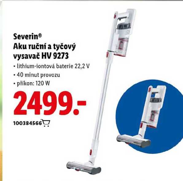 Severin Aku ruční a tyčový vysavač HV 9273