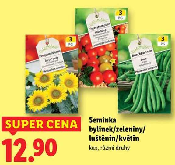 Semínka bylinek/zeleniny/ luštěnin/květin