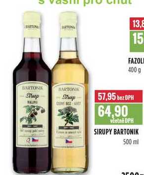 SIRUPY BARTONIK 500 ml  