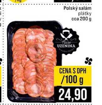 Polský salám plátky cca 200 g 100g