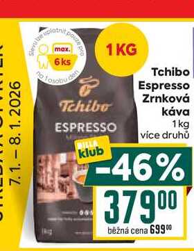 Tchibo Espresso Zrnková káva 500g