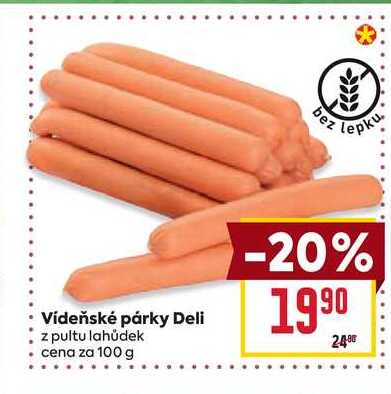 Deli z pultu lahůdek cena za 100 g