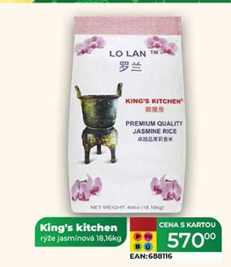 King's kitchen rýže jasmínová 18,16kg 
