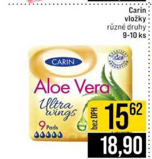 Carin vložky různé druhy 9-10 ks