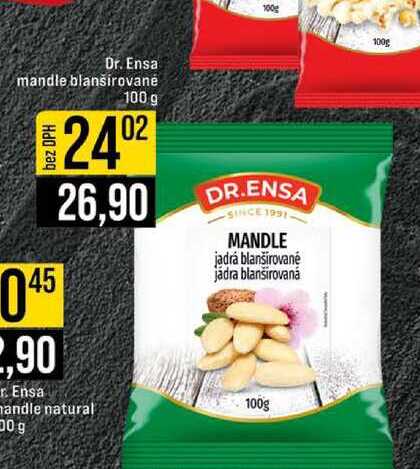 Dr. Ensa mandle blanšírované 100 g