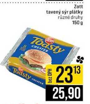 Zott tavený sýr plátky různé druhy 150 g 