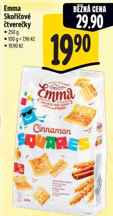 Emma Skořičové čtverečky, 250 g