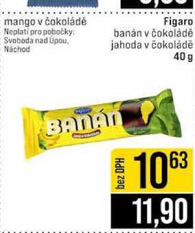 Figaro banán v čokoládě jahoda v čokoládě 40 g